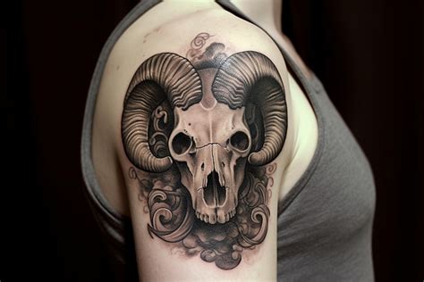 ram skull tattoo|ram skull symbolism.